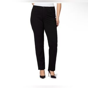 Gloria Vanderbilt Amanda Stretch Tapered Leg Jeans Classic Rise Black Plus 24W